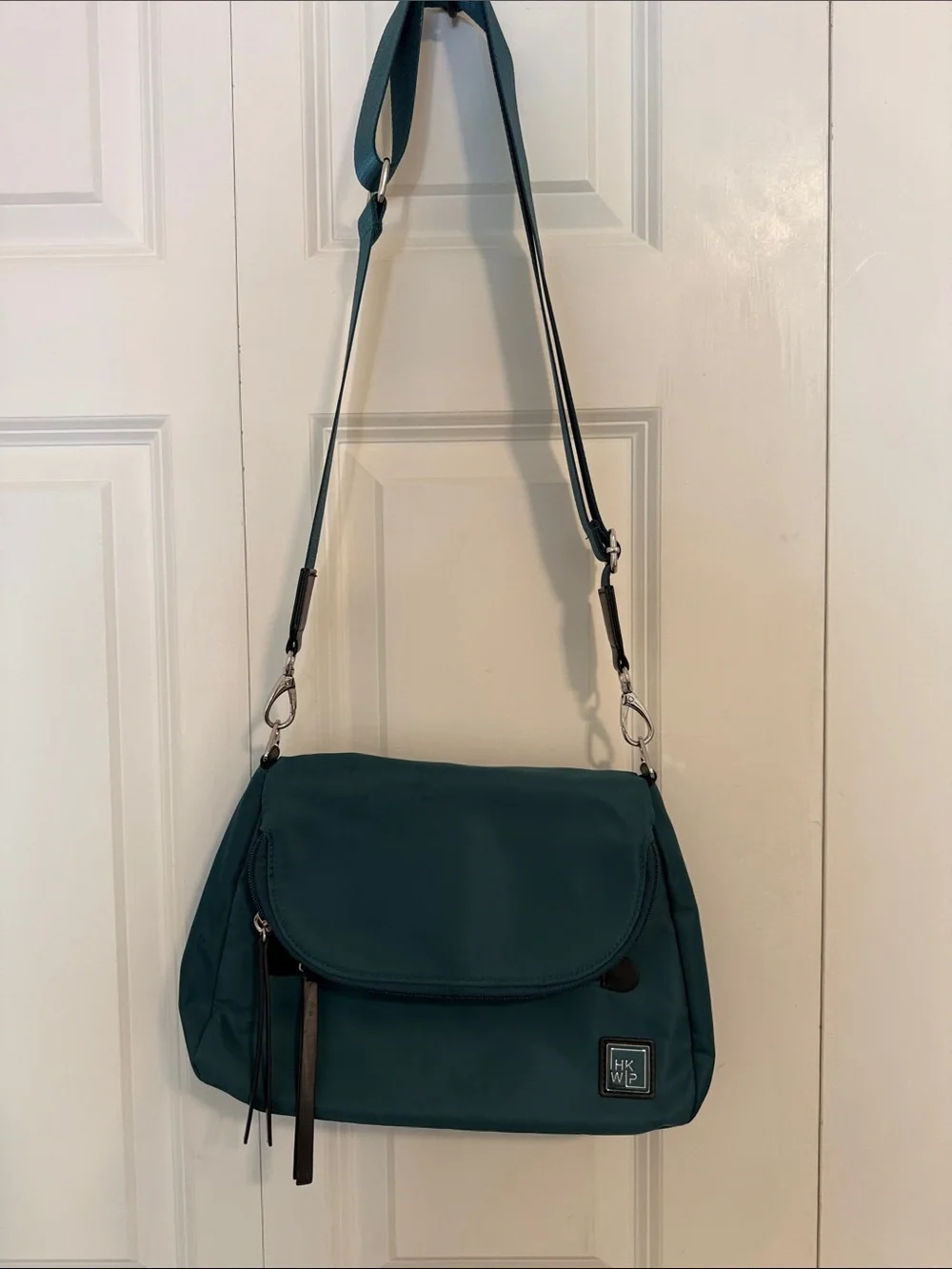 Teal Green IHKWIP Crossbody Bag with Adjustable Strap